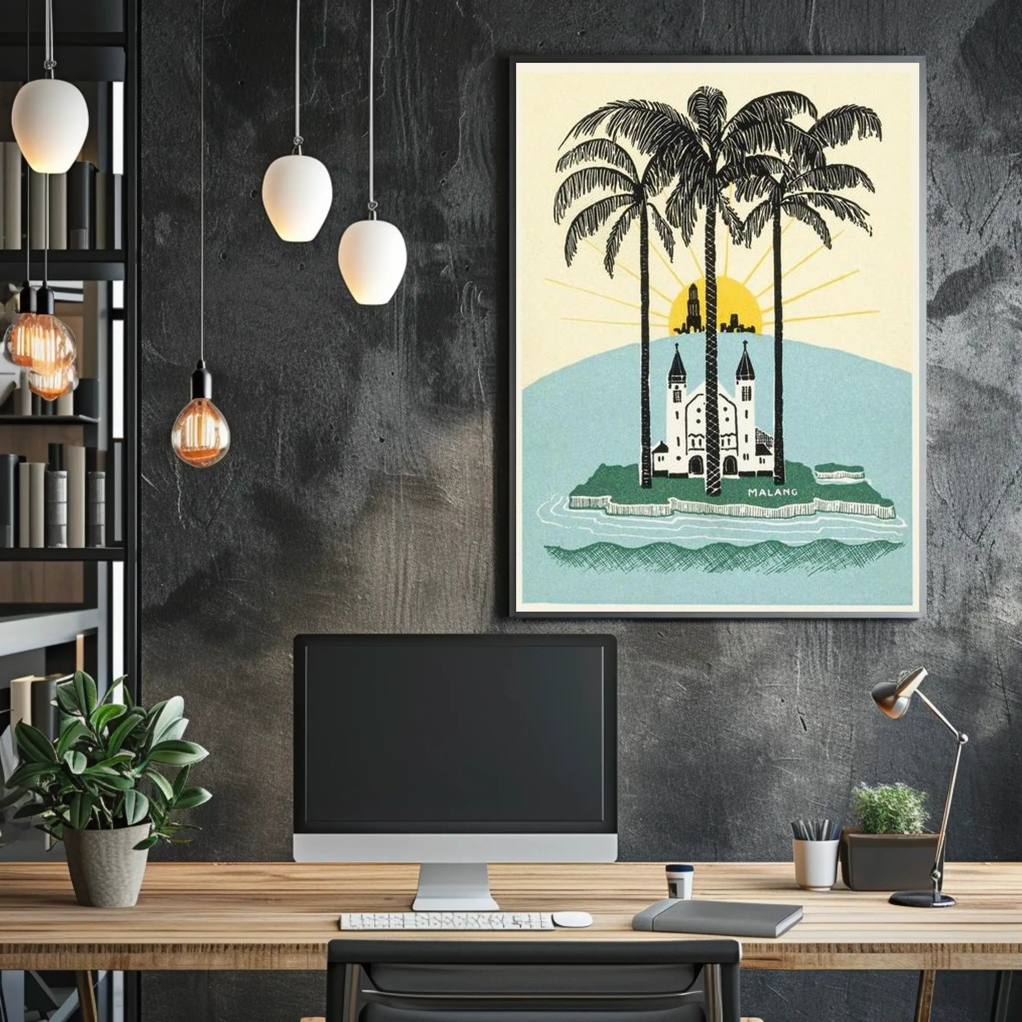 Tropical Sunrise Over Malang Poster PosterGoat