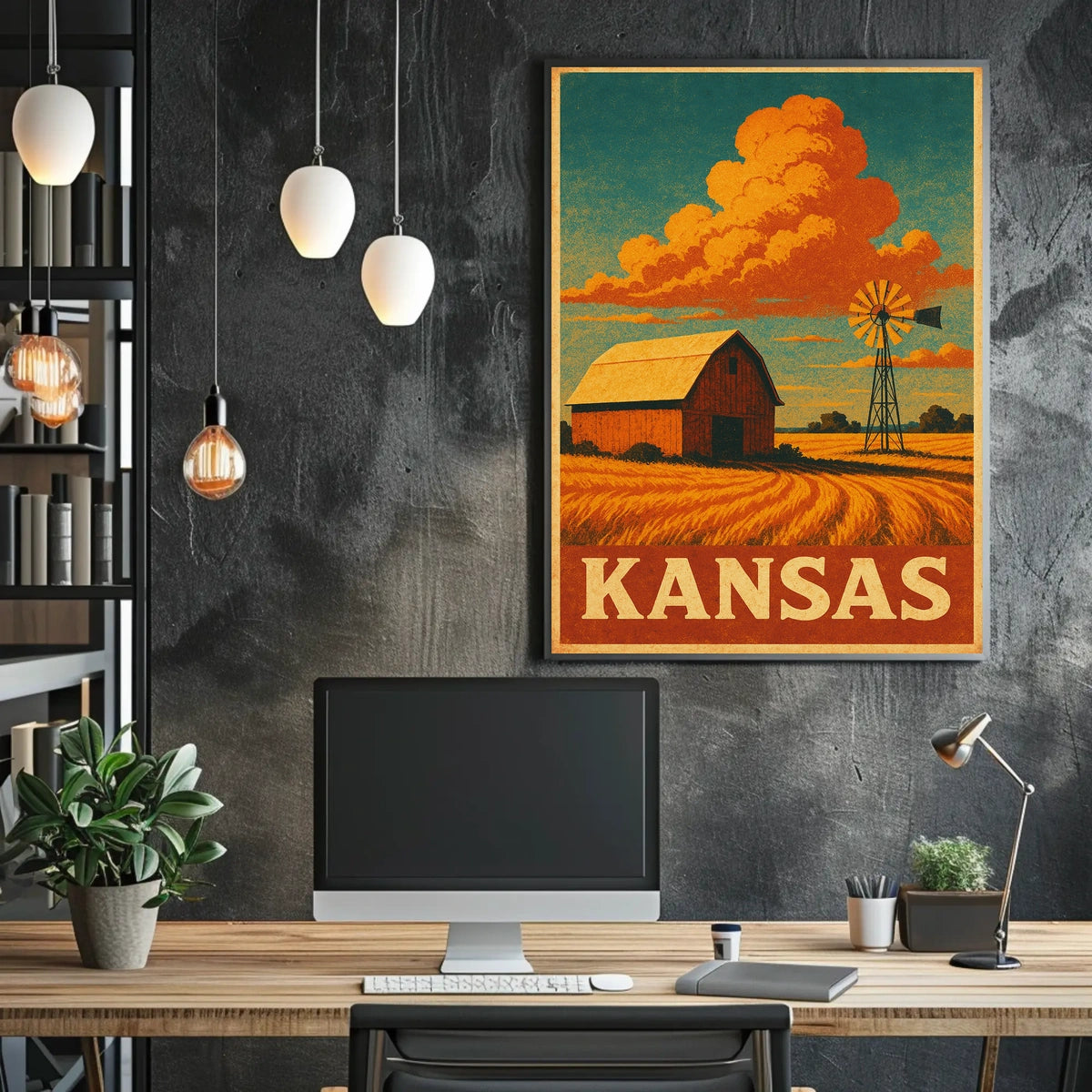 Kansas Countryside Charm Poster