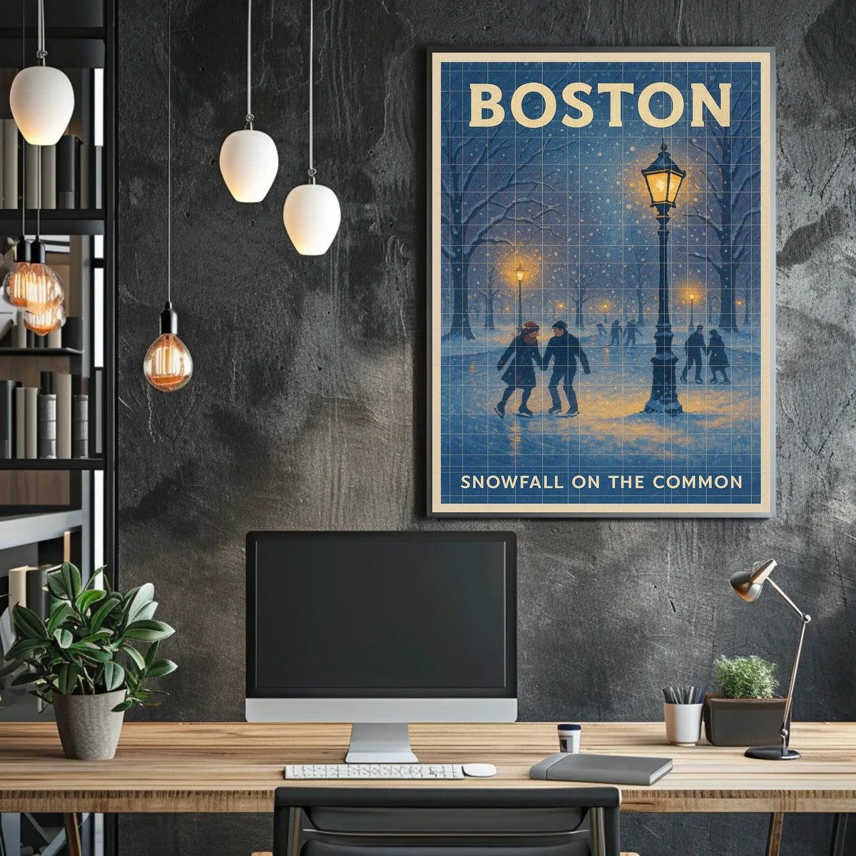 Snowfall On The Common Poster