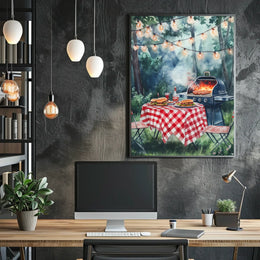 summer barbecue scene Poster