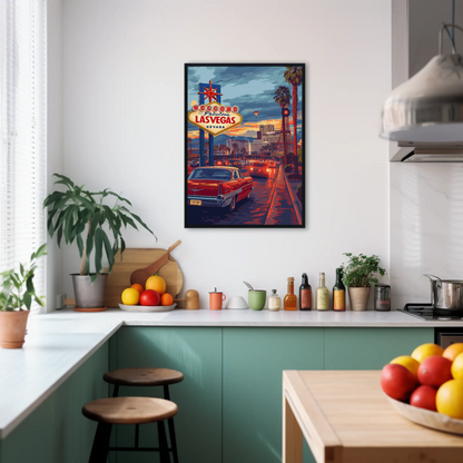 Vintage Travel Poster - Las Vegas, Nevada Lights
