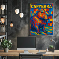 Capybara Mosaic Art Poster