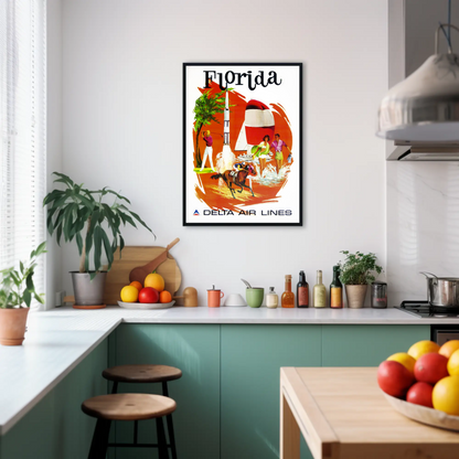 Florida Air Lines Travel Poster