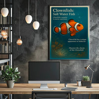 Clownfish Wall Art Print Featuring Marine Charm PosterGoat