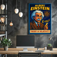 Einstein Relativity Vintage Science Wanderlust Poster