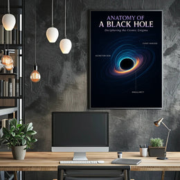 Black Hole Anatomy Modern Illustrative Space or Astronomy Poster
