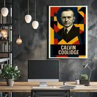 Calvin Coolidge 30th President of the United States Abstract Pop Poster