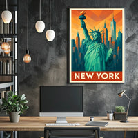 New York Iconic Skyline Poster