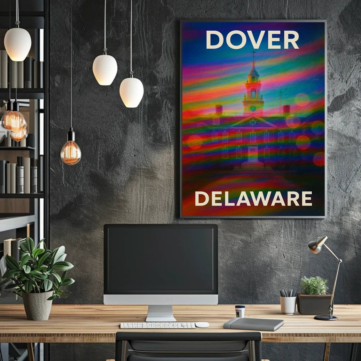 Charming Dover Delaware Scenic Travel Photography Realism Vibrant Wall Decor Poster