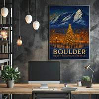Boulder Rocky Mountain Sparkle Poster