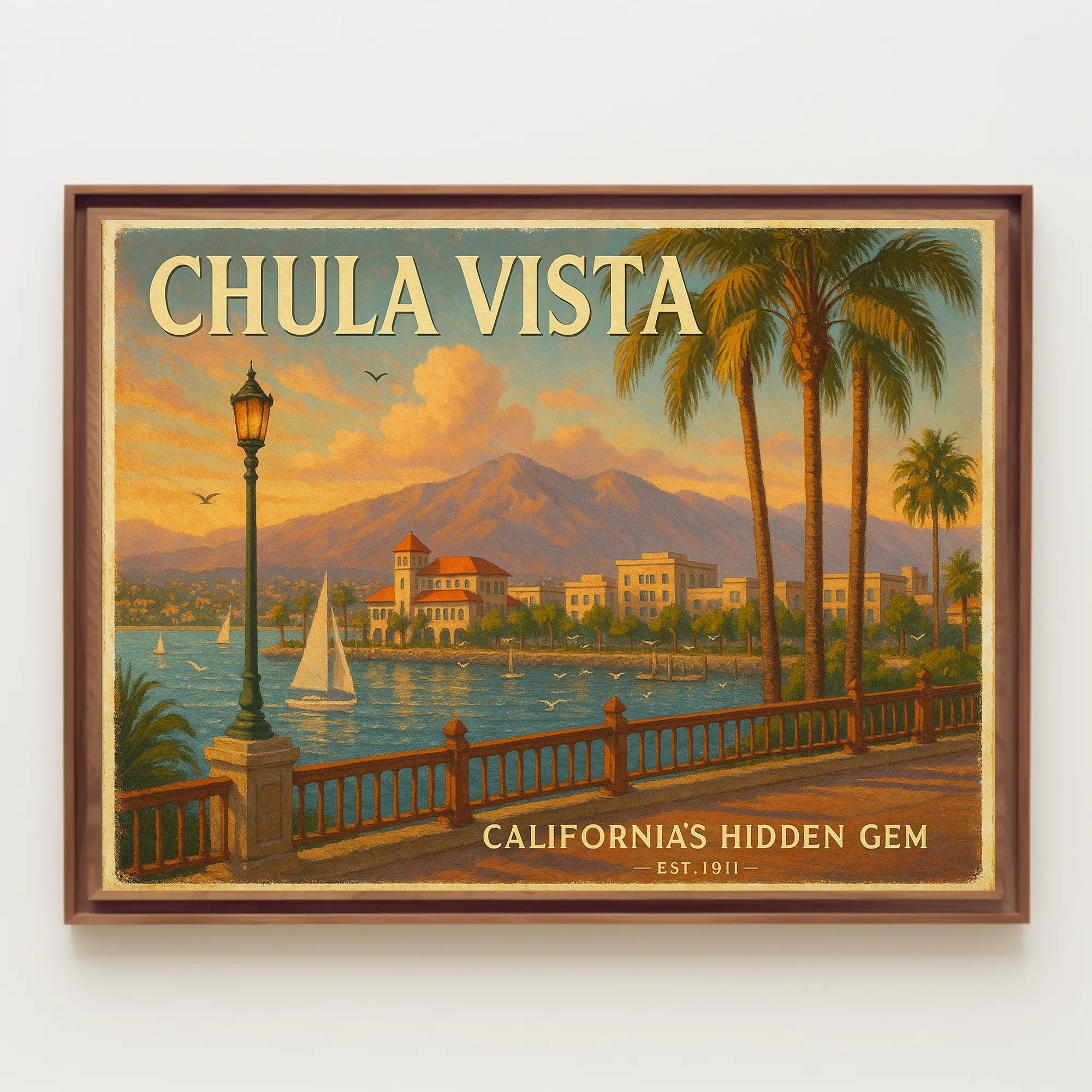 Chula Vista Scenic Travel Poster Art Print