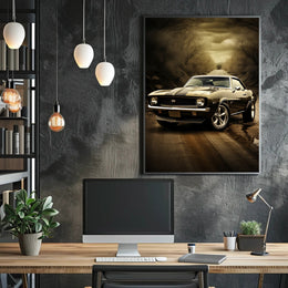 Classic Muscle on the Open Road Poster PosterGoat