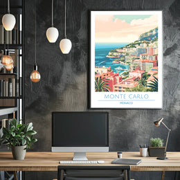 Monte Carlo Coastal Elegance Travel Poster