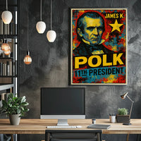 James K. Polk 11th President of the United States Graffiti Pop Art Poster