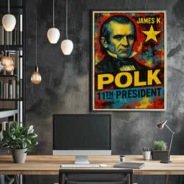 James K. Polk 11th President of the United States Graffiti Pop Art Poster