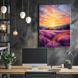 Lavender Sunset Poster