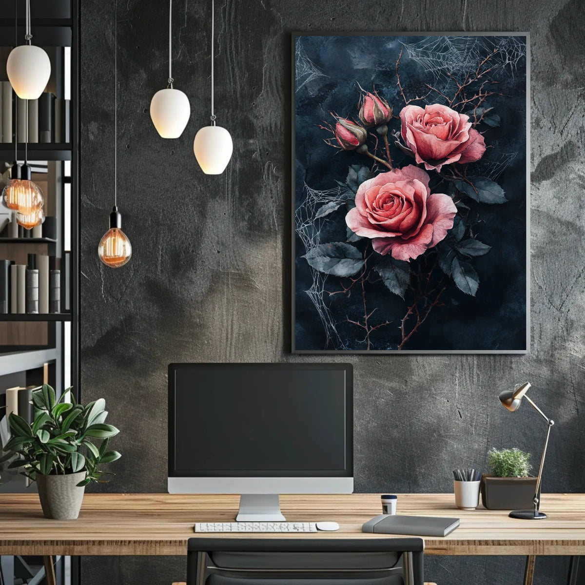 The poster features a dark moody design with a gothic romantic theme. At Travel Poster