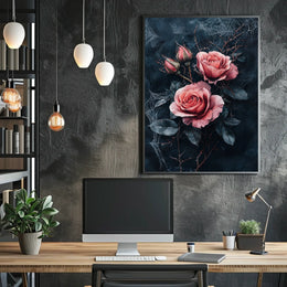 The poster features a dark moody design with a gothic romantic theme. At Travel Poster