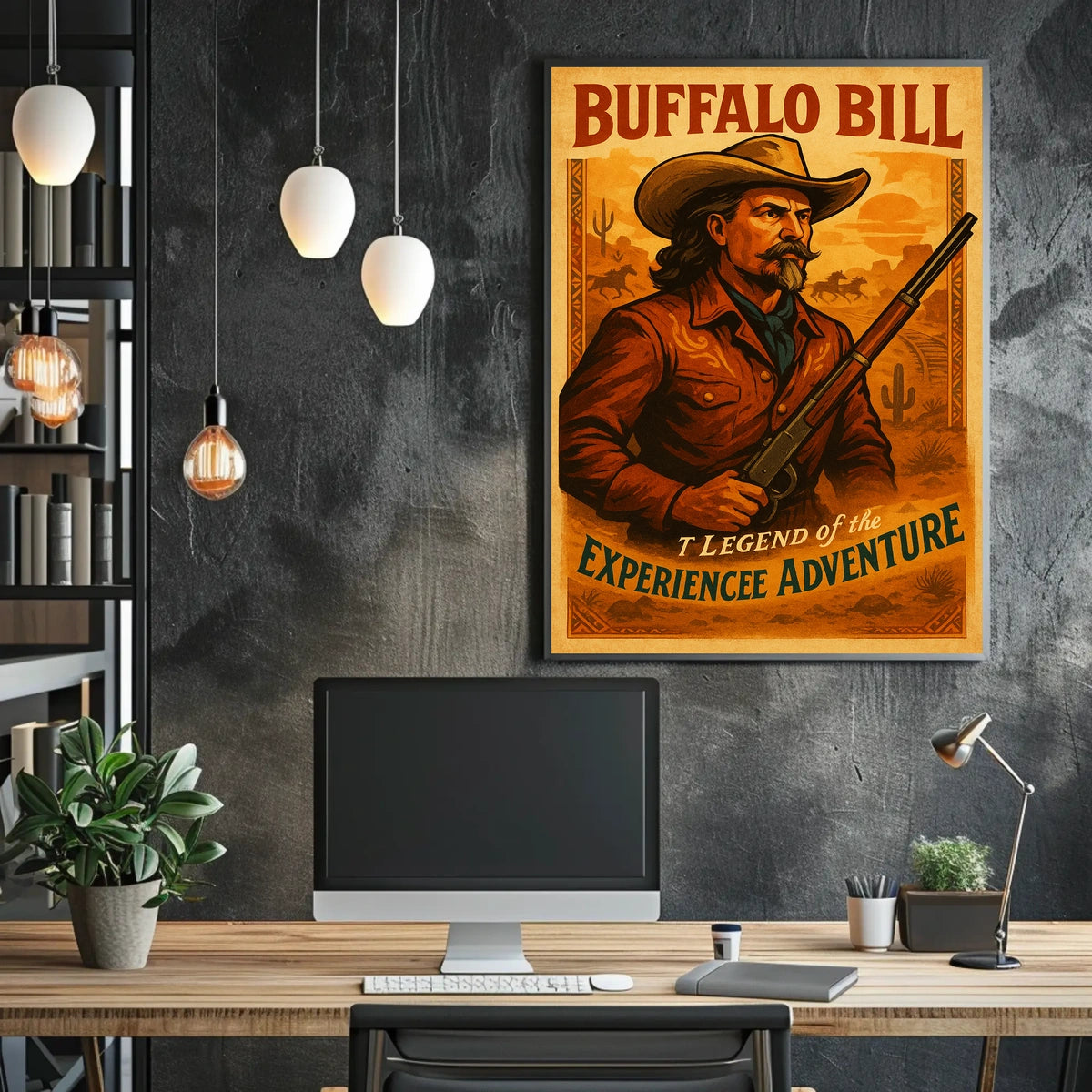 Buffalo Bill Legend Of Adventure Poster Vintage Wall Art