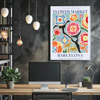 Flower Market in Barcelona Poster