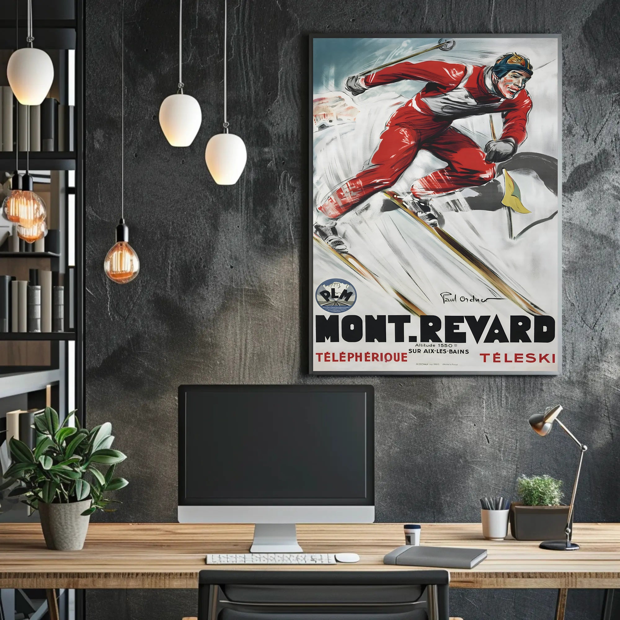 Mont Revard Ski Poster PosterGoat