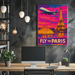 Fly To Paris Poster