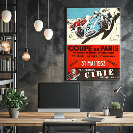 Coupe de Paris Racing Event Poster