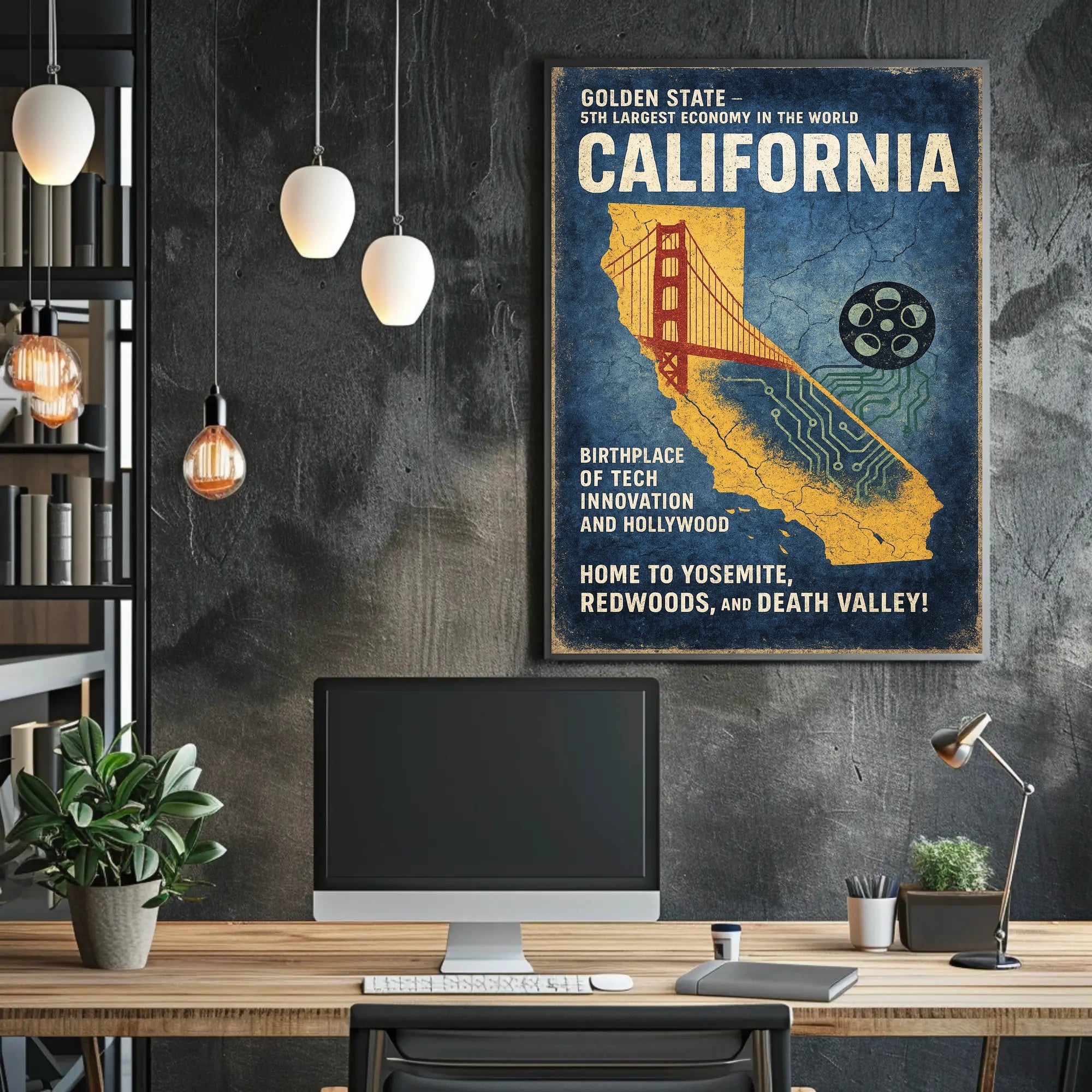 California The Golden State Poster