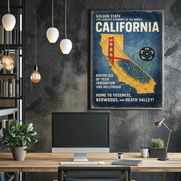 California The Golden State Poster