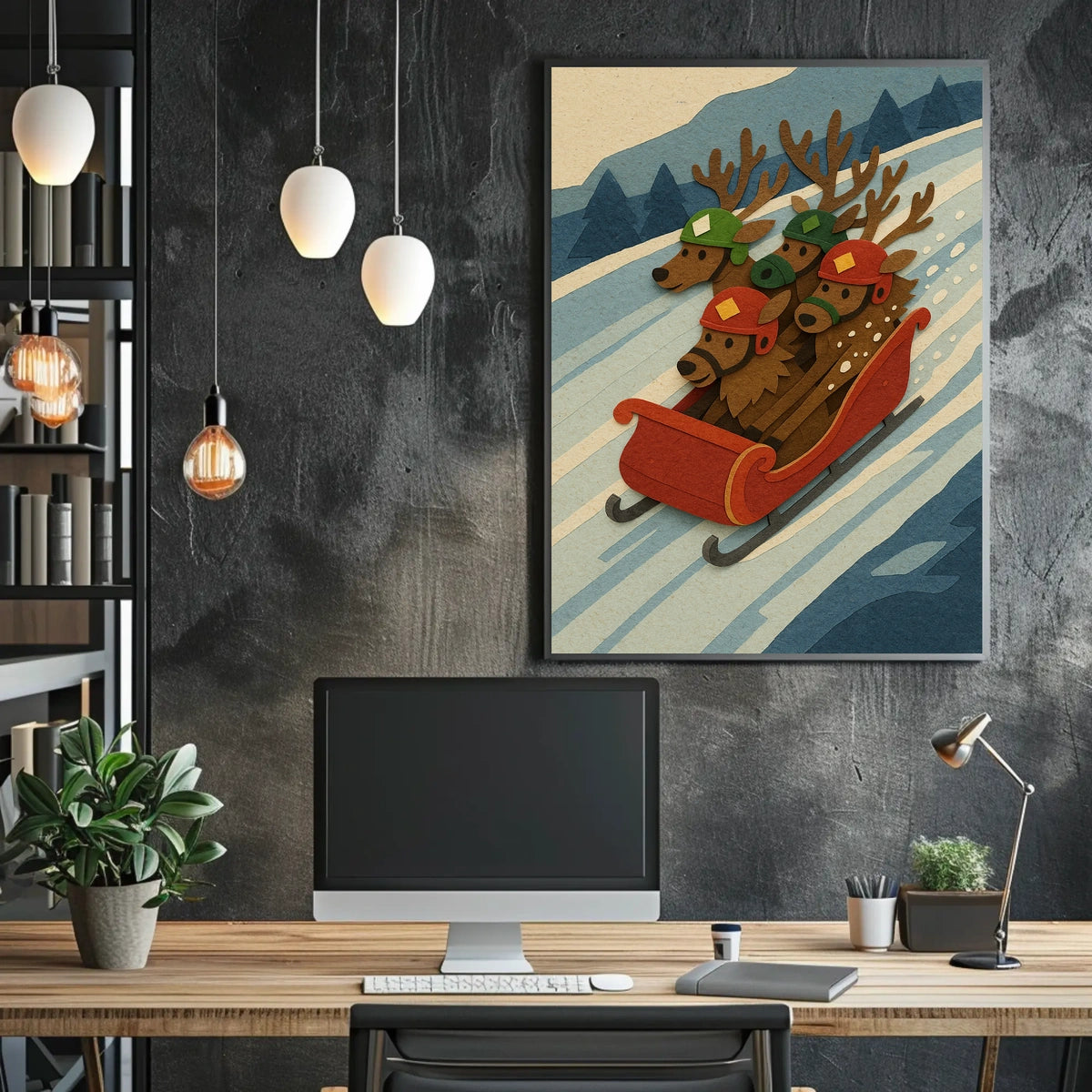 Reindeer Racing Adventure Poster