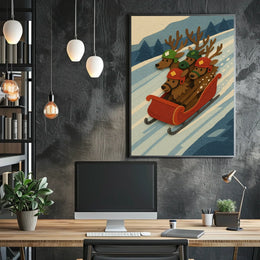 Reindeer Racing Adventure Poster