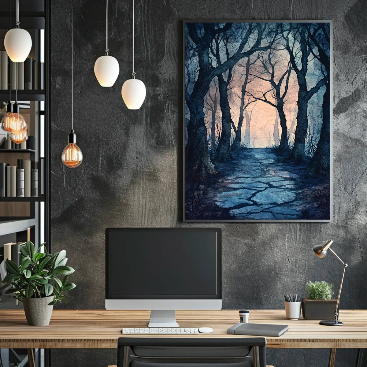 Mystical Forest Pathway Artwork Print - Abstract, Artistic Poster