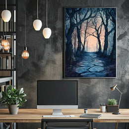 Mystical Forest Pathway Artwork Print - Abstract, Artistic Poster