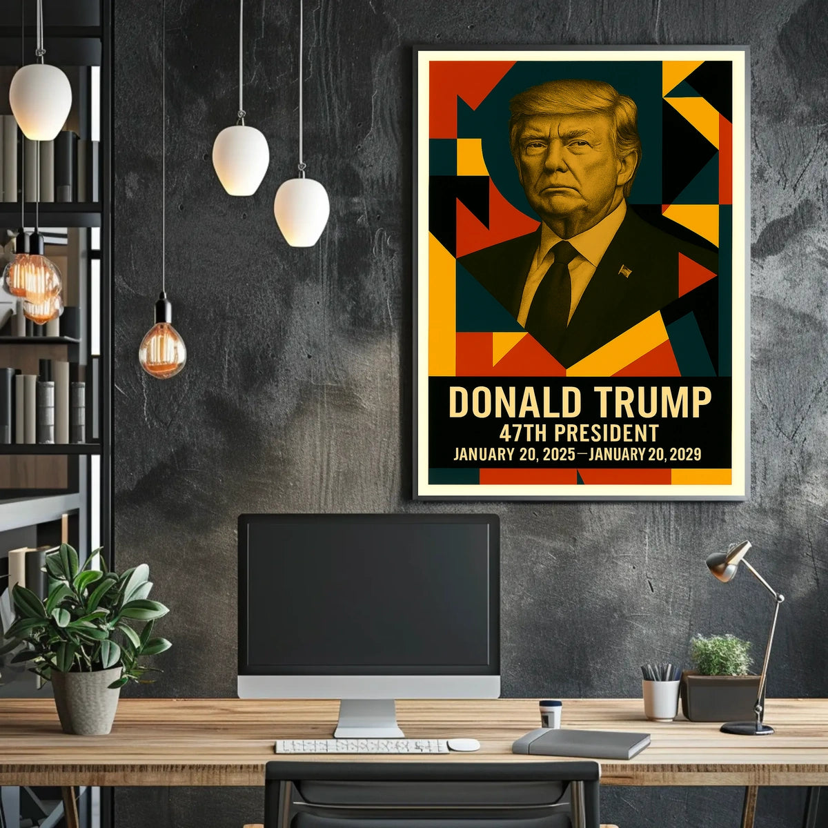 Donald Trump 45th President of the United States Abstract Pop Poster