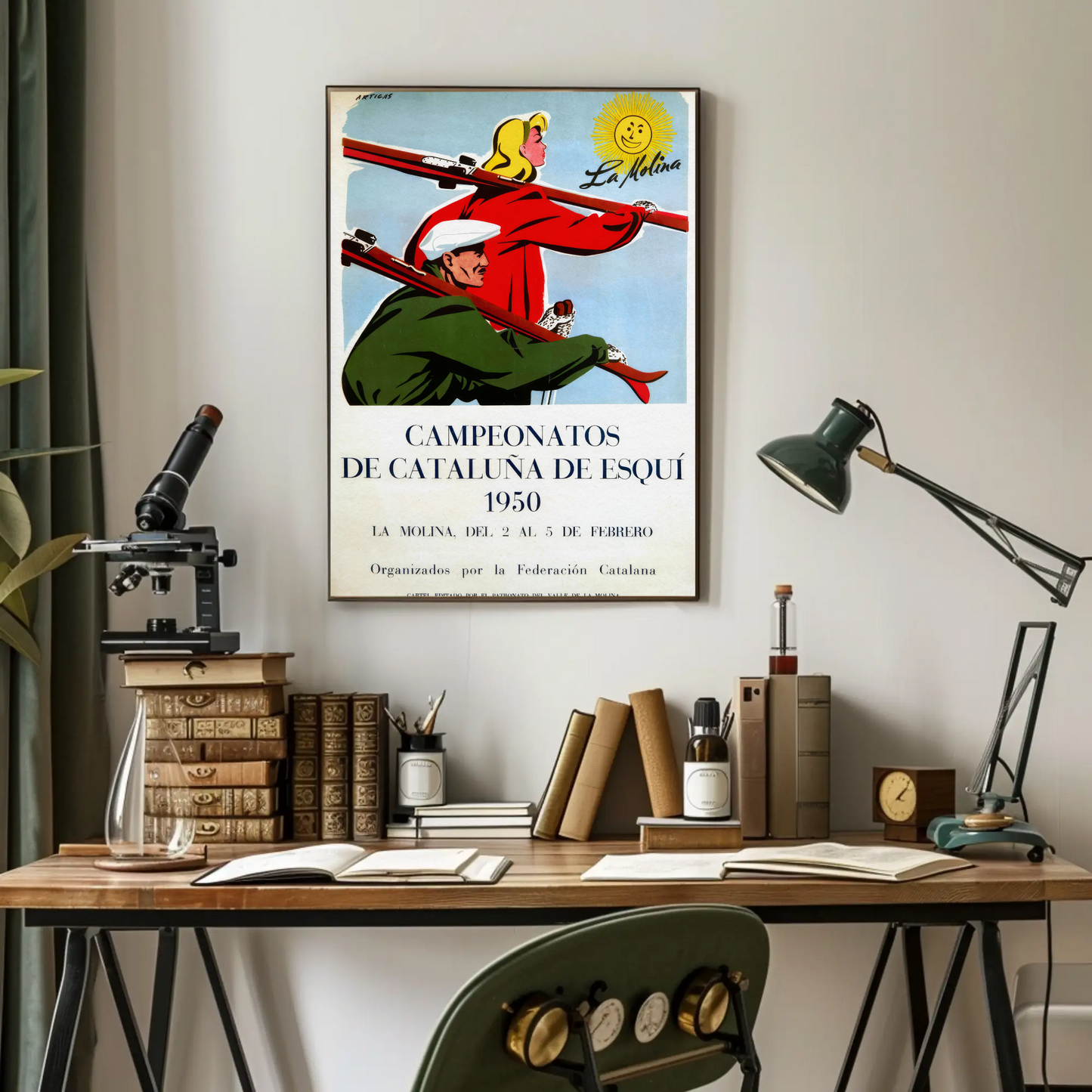 Ski Championship Cataluña Vintage Poster