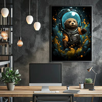 Cosmic Otter Adventure Poster Interstellar Space Journey
