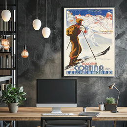 Skiing in the Dolomites Poster PosterGoat