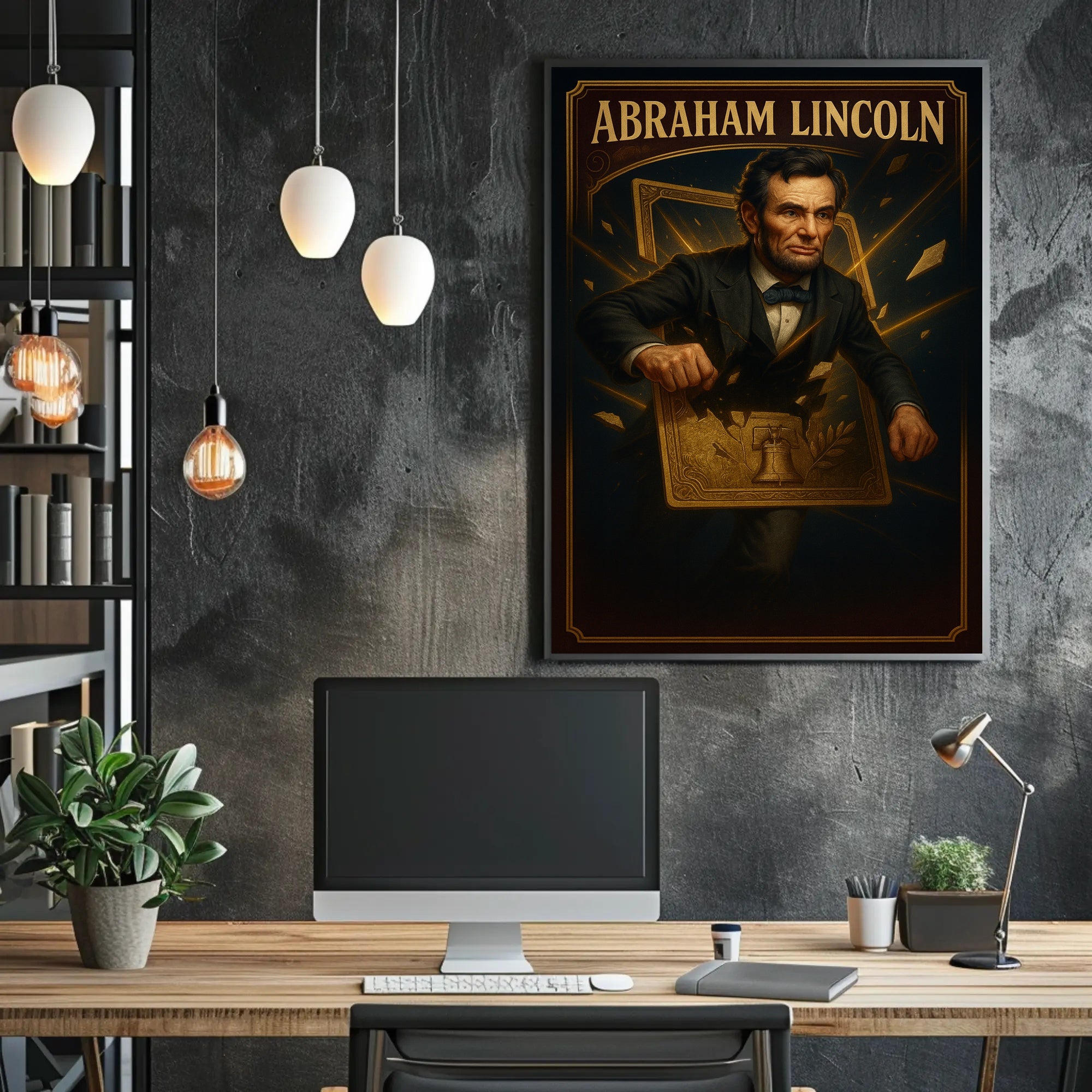 Abraham Lincoln Patriotic Historical Art Poster