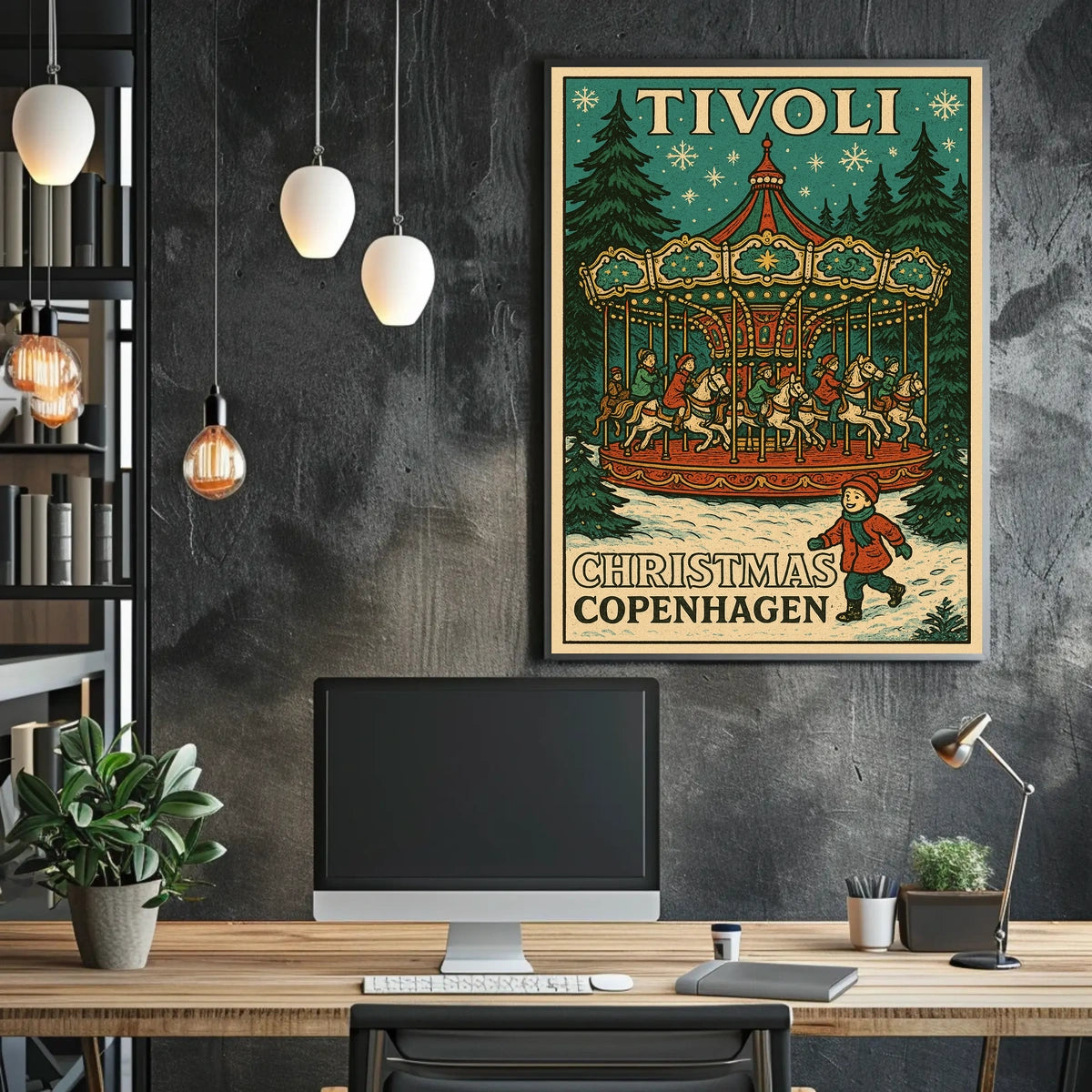 Tivoli Christmas in Copenhagen Poster