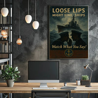 Loose Lips Might Sink Ships Poster