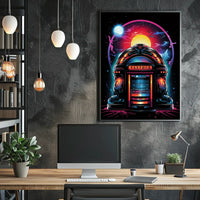 Retro Futuristic Jukebox Poster