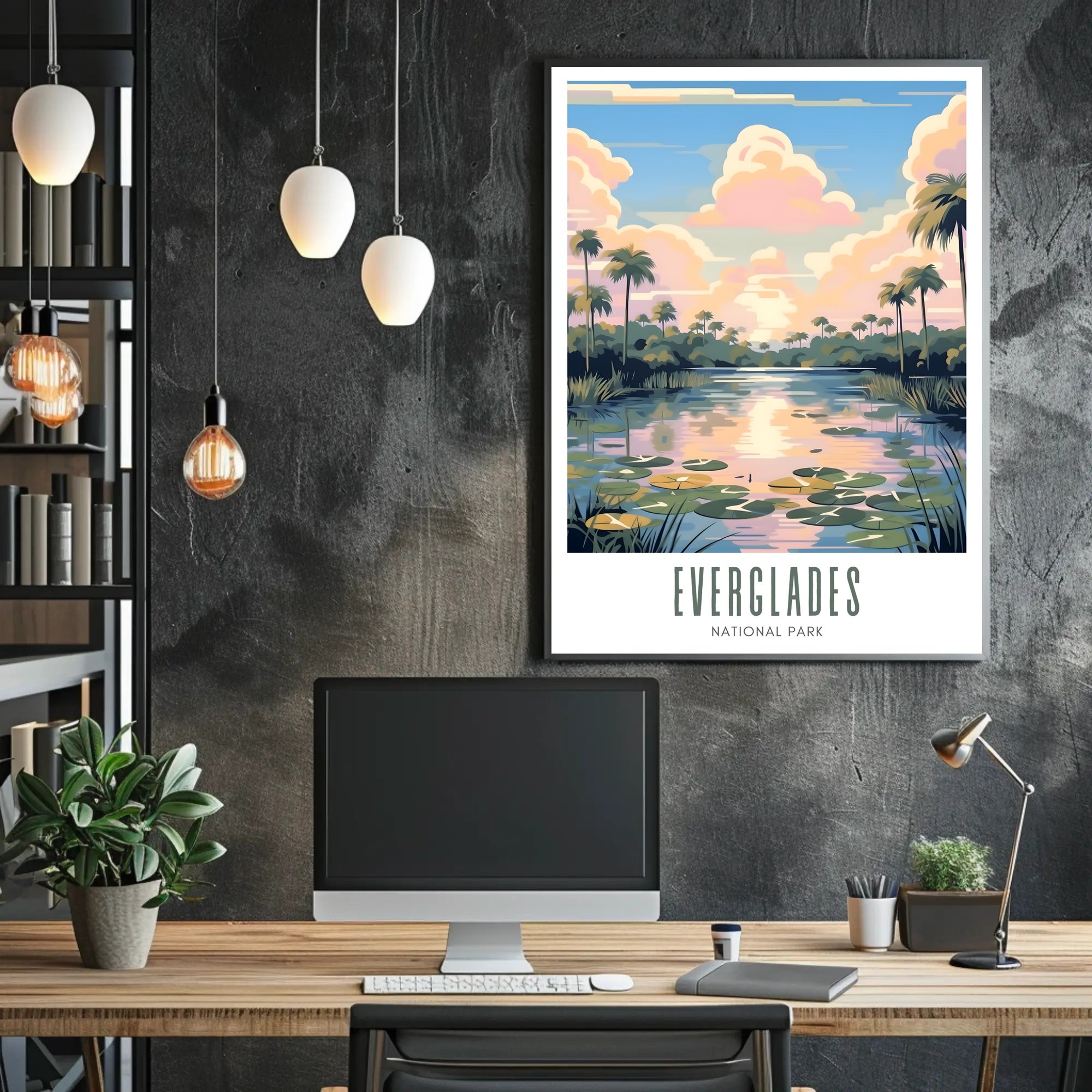 Everglades Travel Poster Serene Landscape Wall Art