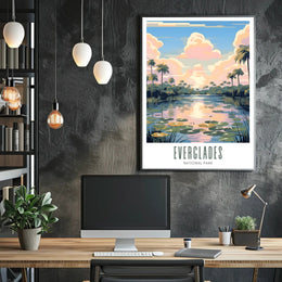 Everglades Travel Poster Serene Landscape Wall Art