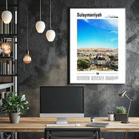 Sulaymaniyah Cityscape: Dynamic Kurdistan Travel Poster PosterGoat