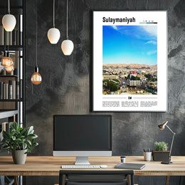 Sulaymaniyah Cityscape: Dynamic Kurdistan Travel Poster PosterGoat
