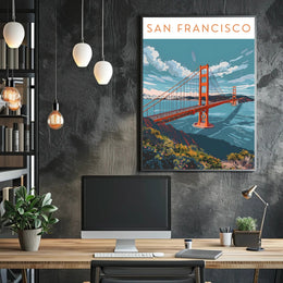 Golden Gate Bridge in San Francisco Travel Poster
