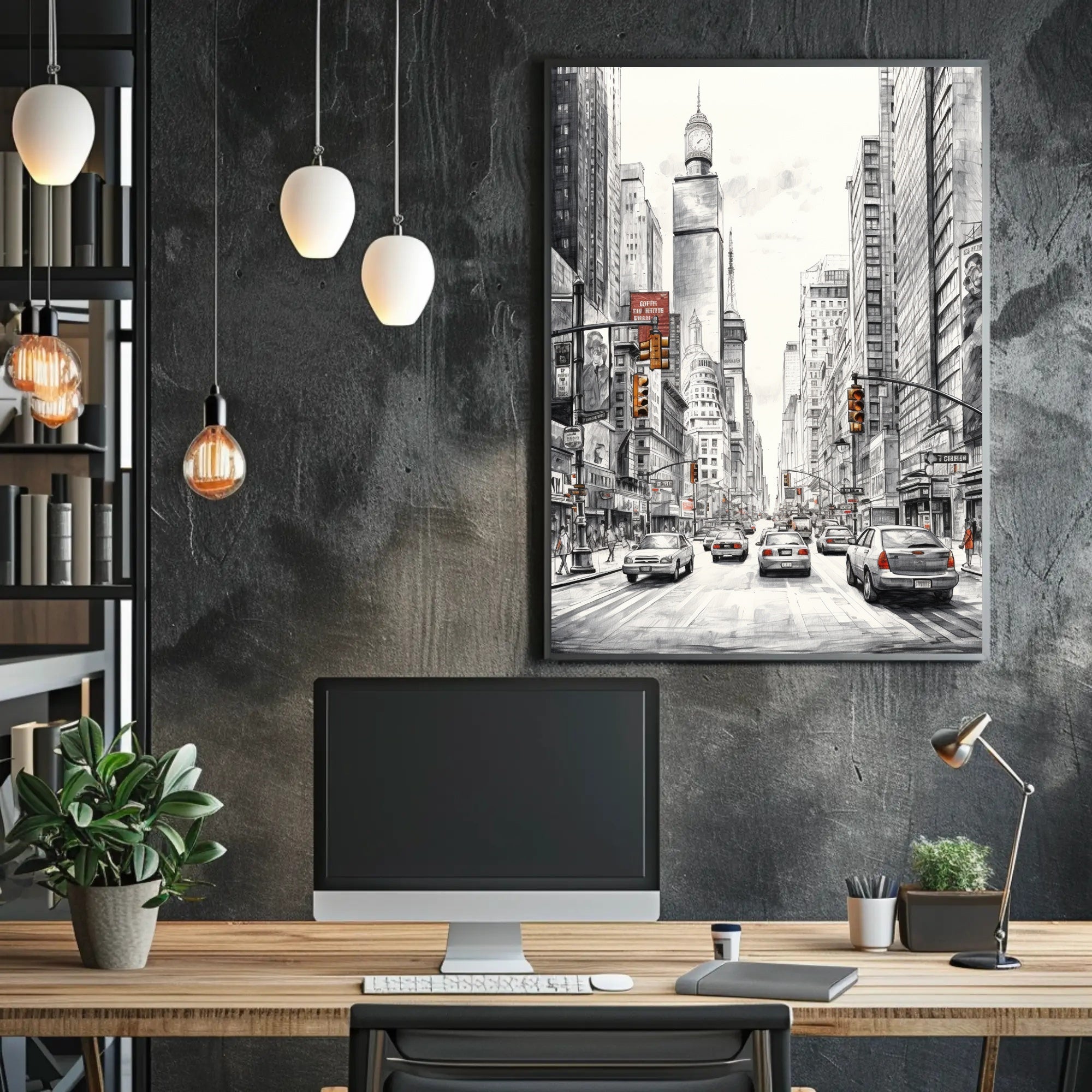 Urban Streetscape Poster