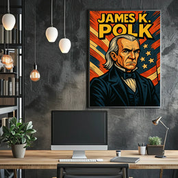 James K Polk Poster Scenic History Wall Art Print For Home
