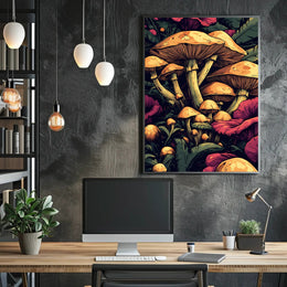 Enchanted Forest Mushroom Wall Art Print