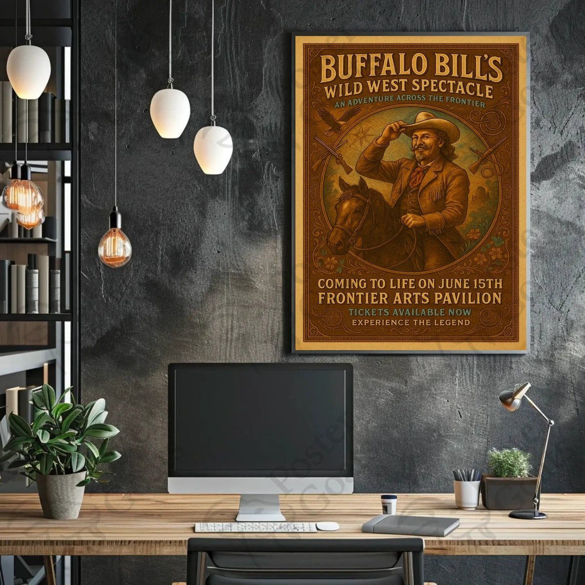 Buffalo Bill's Wild West Adventure Vintage Heritage Poster